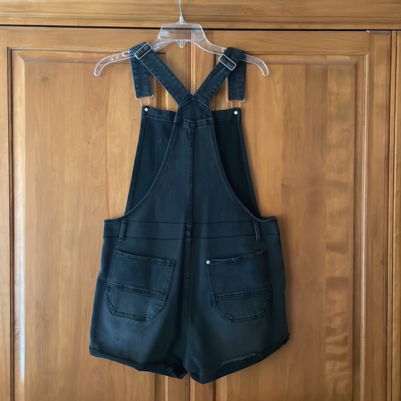 Faded Black Distressed Overalls - Picture 2 of 7